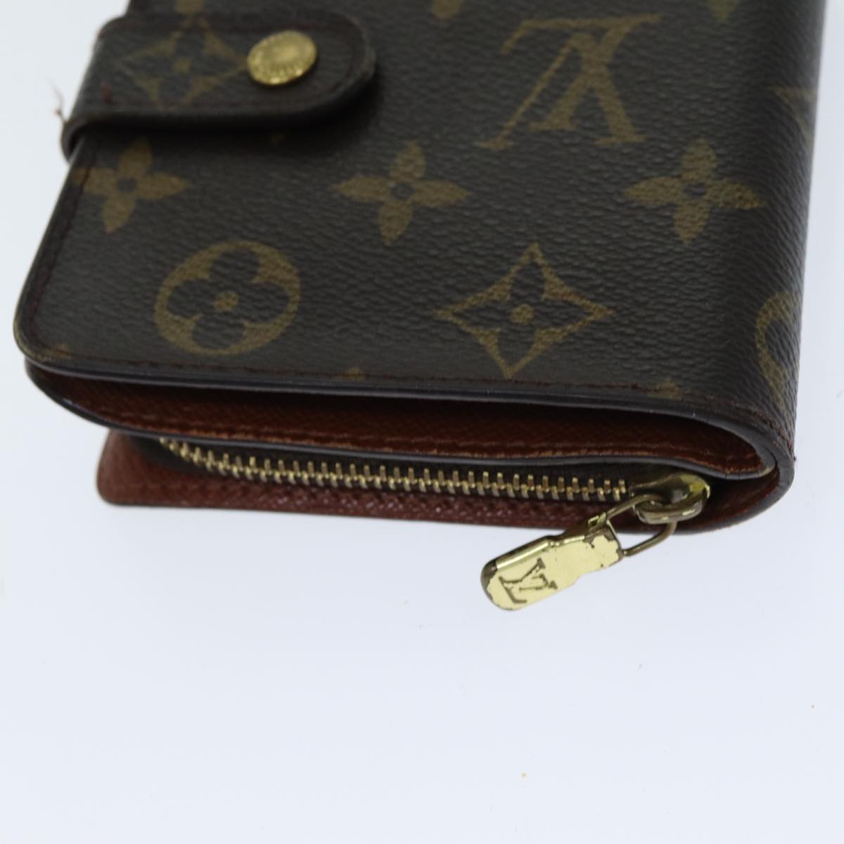 LOUIS VUITTON Monogram Compact Zip Wallet M61667 LV Auth 79897