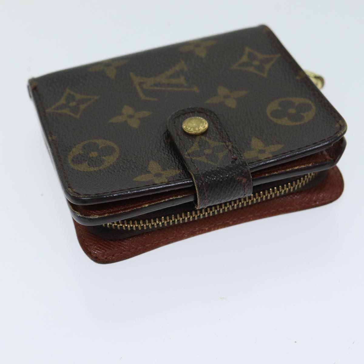 LOUIS VUITTON Monogram Compact Zip Wallet M61667 LV Auth 79897