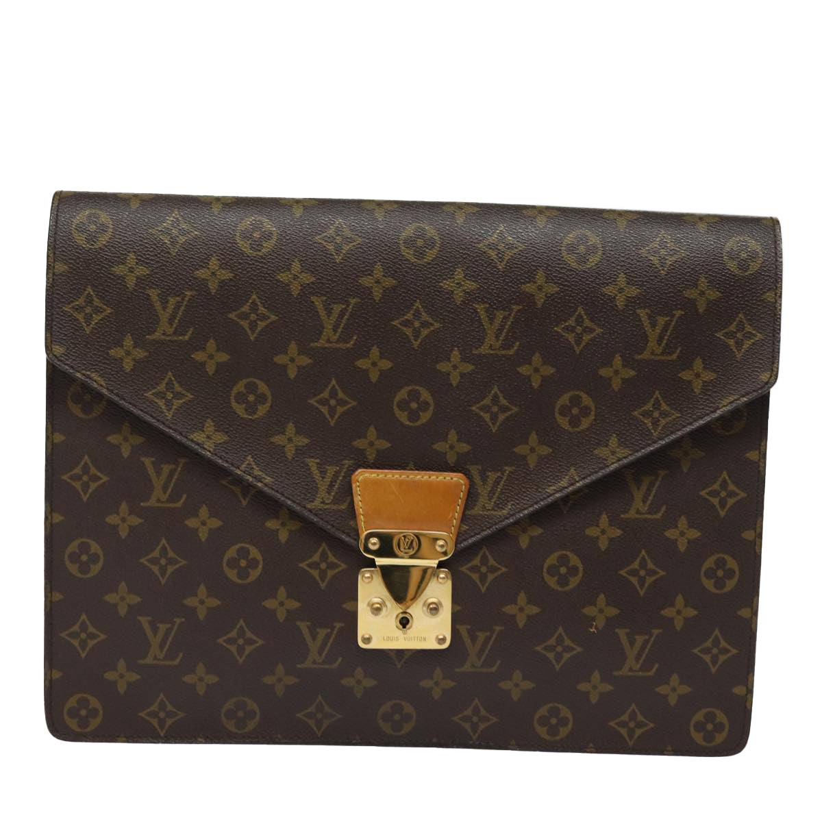 LOUIS VUITTON Monogram Porte Documents Senatur Briefcase M53335 LV Auth 79899