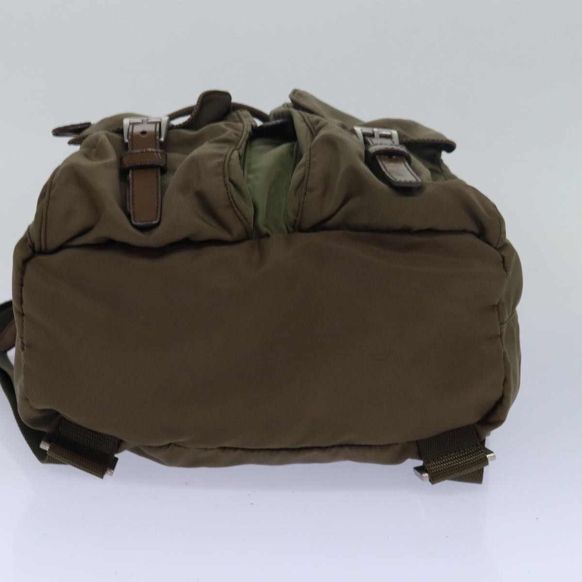 PRADA Nylon Backpack Khaki Auth 80100