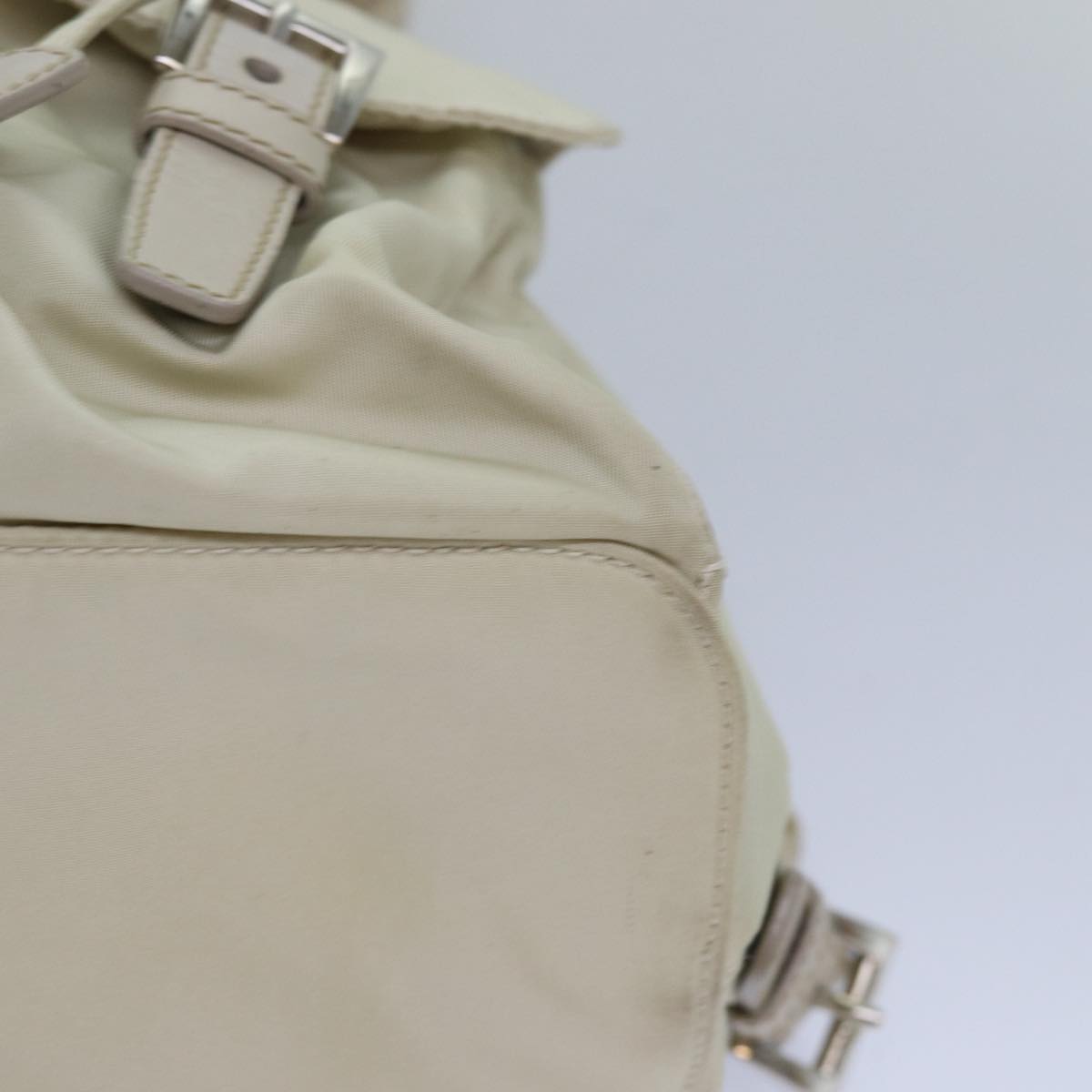 PRADA Nylon Backpack White Auth 80102