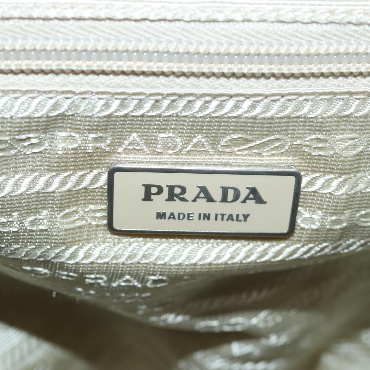 PRADA Nylon Backpack White Auth 80102