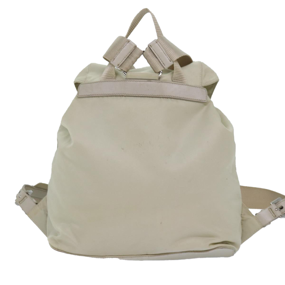 PRADA Nylon Backpack White Auth 80102