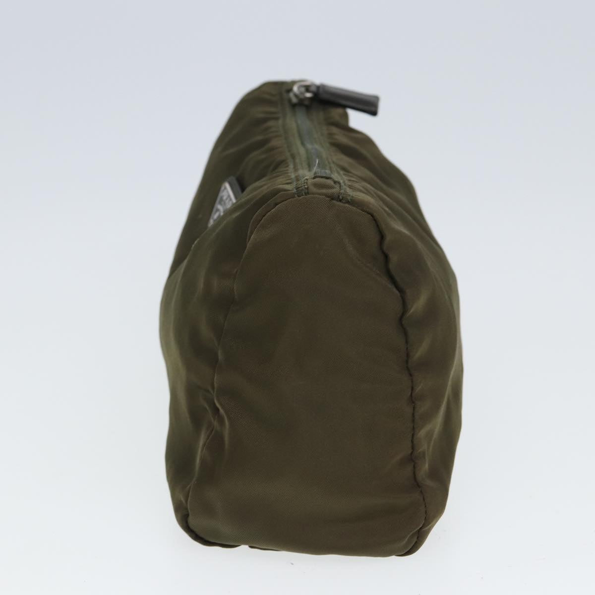 PRADA Pouch Nylon Khaki Auth 80183