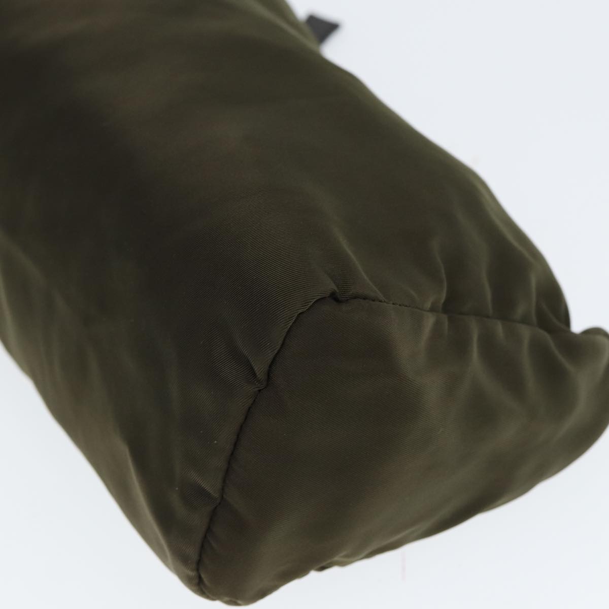 PRADA Pouch Nylon Khaki Auth 80183