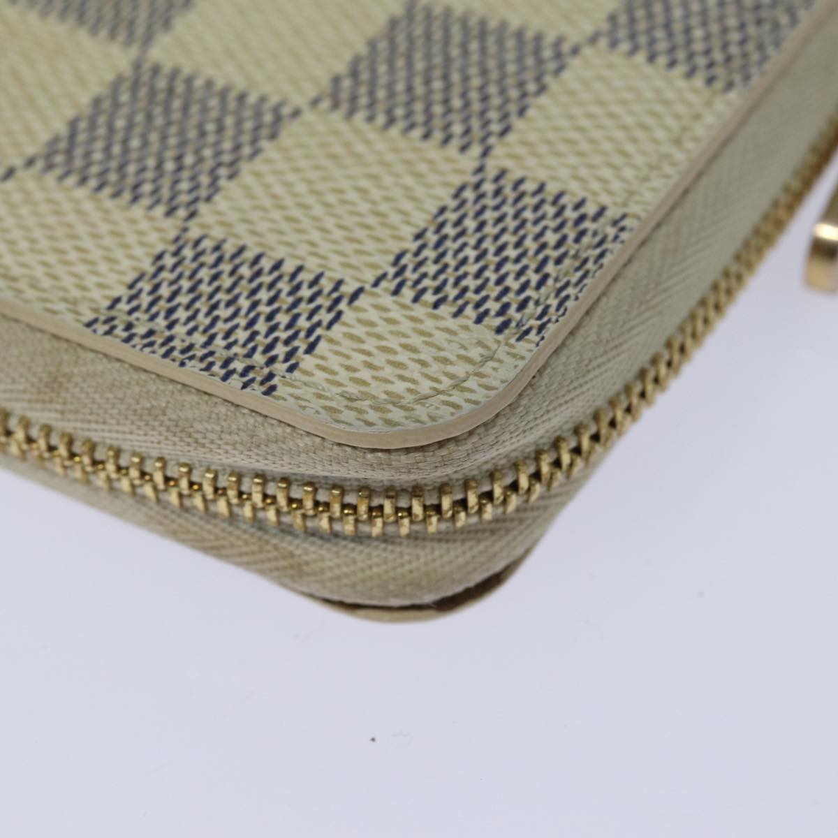 LOUIS VUITTON Damier Azur Zippy Coin Purse N60138 LV Auth 80198