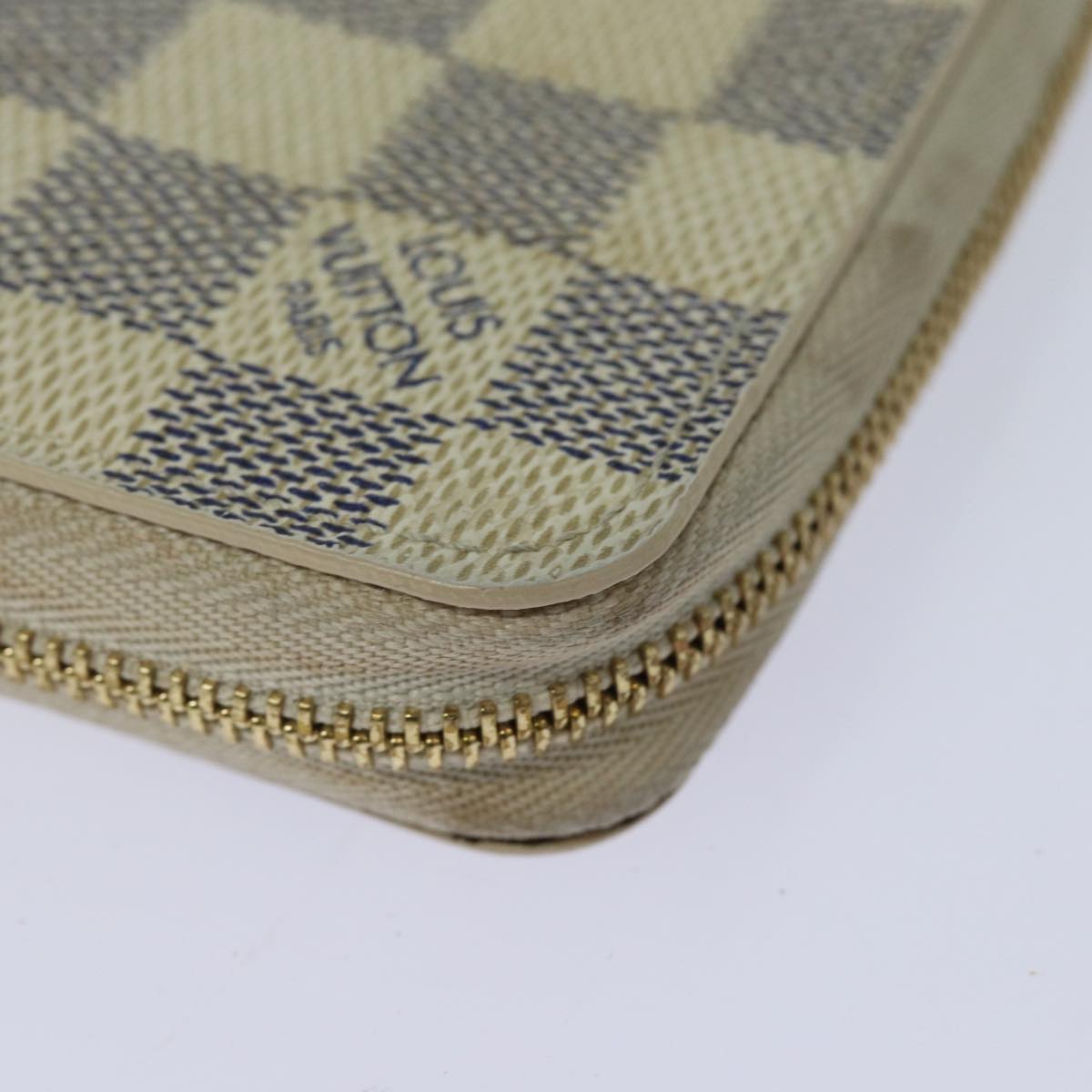 LOUIS VUITTON Damier Azur Zippy Coin Purse N60138 LV Auth 80198