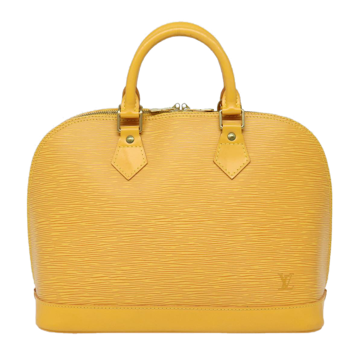 LOUIS VUITTON Epi Alma Hand Bag Yellow M52149 LV Auth 80271