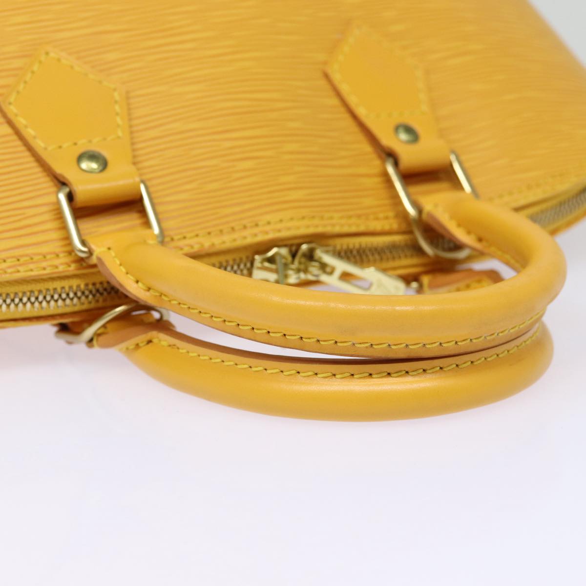 LOUIS VUITTON Epi Alma Hand Bag Yellow M52149 LV Auth 80271