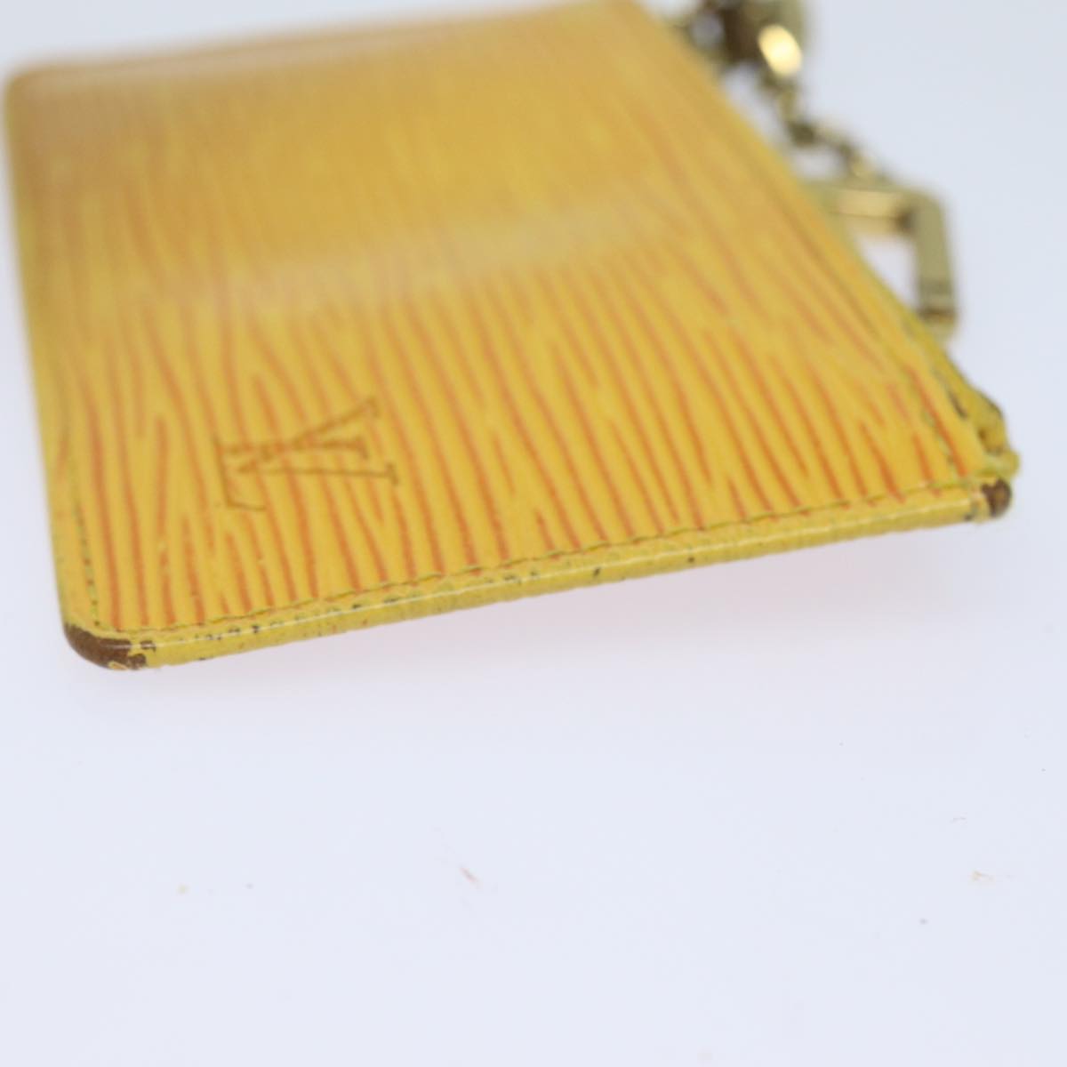 LOUIS VUITTON Epi Pochette Cles Coin Purse Yellow M63809 LV Auth 80432