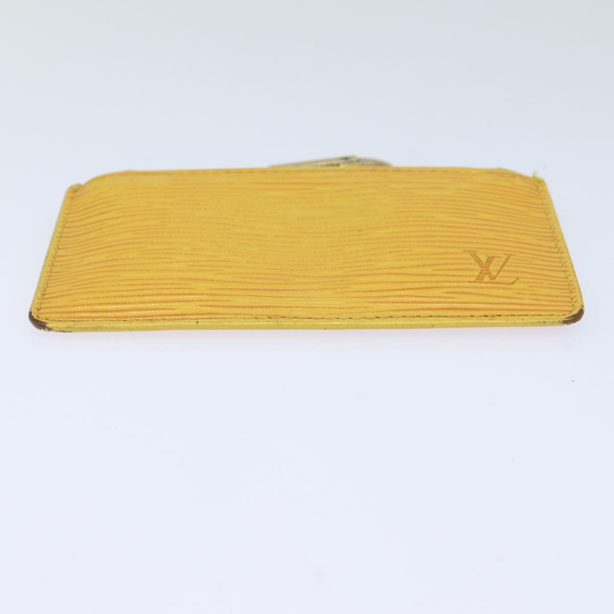 LOUIS VUITTON Epi Pochette Cles Coin Purse Yellow M63809 LV Auth 80432