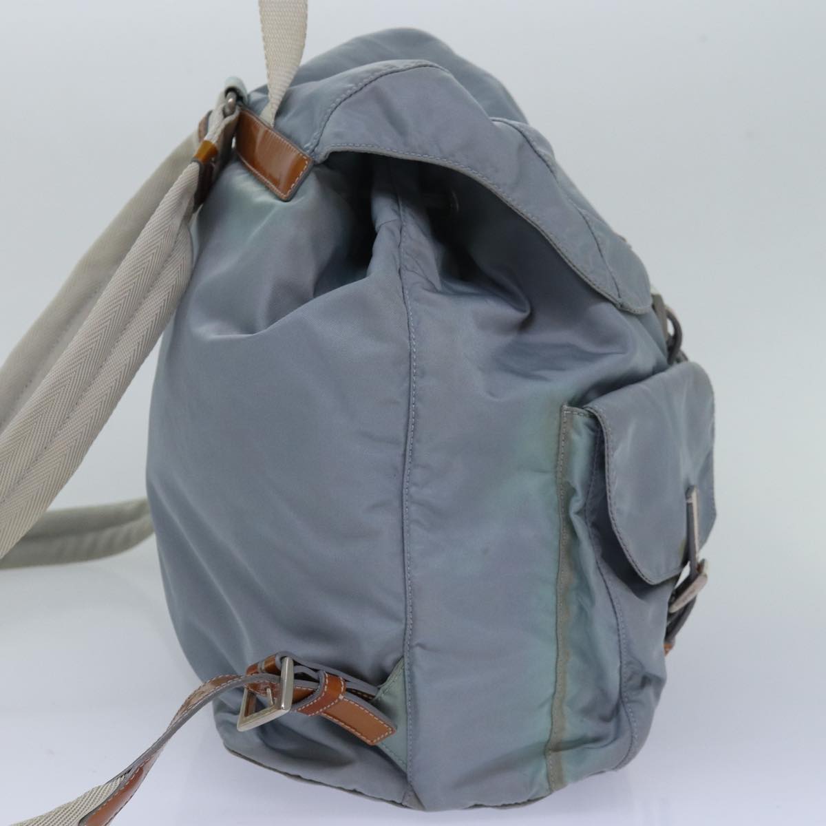 PRADA Backpack Nylon Blue Auth 80578