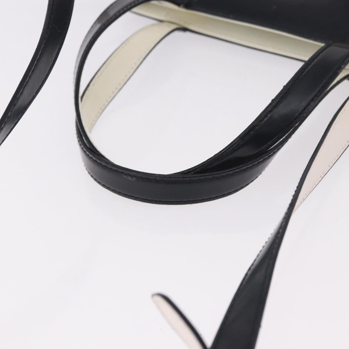 Salvatore Ferragamo Gancini Hand Bag Patent leather 2way Black Auth 80608