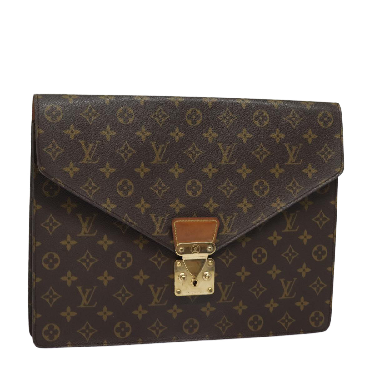 LOUIS VUITTON Monogram Porte Documents Senatur Briefcase M53335 LV Auth 80641