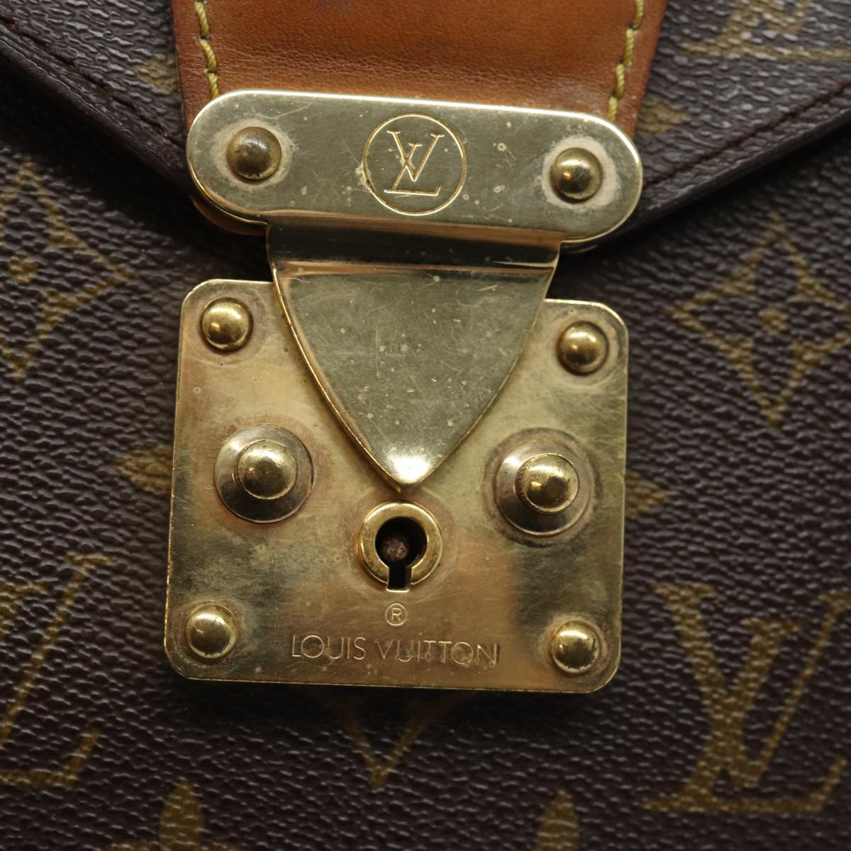 LOUIS VUITTON Monogram Porte Documents Senatur Briefcase M53335 LV Auth 80641