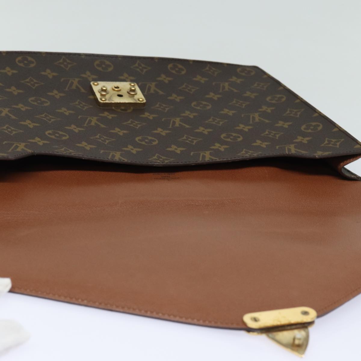 LOUIS VUITTON Monogram Porte Documents Senatur Briefcase M53335 LV Auth 80641