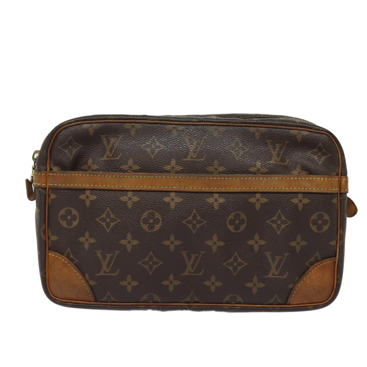 LOUIS VUITTON Monogram Compiegne 28 Clutch Bag M51845 LV Auth 80650
