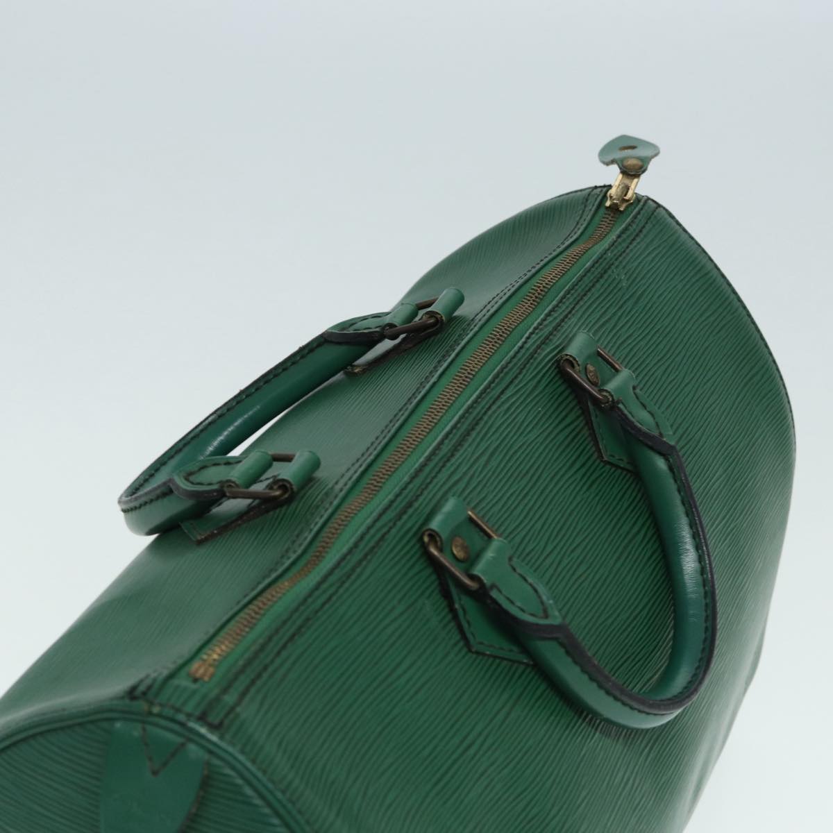 LOUIS VUITTON Epi Speedy 35 Hand Bag Borneo Green M42994 LV Auth 80658