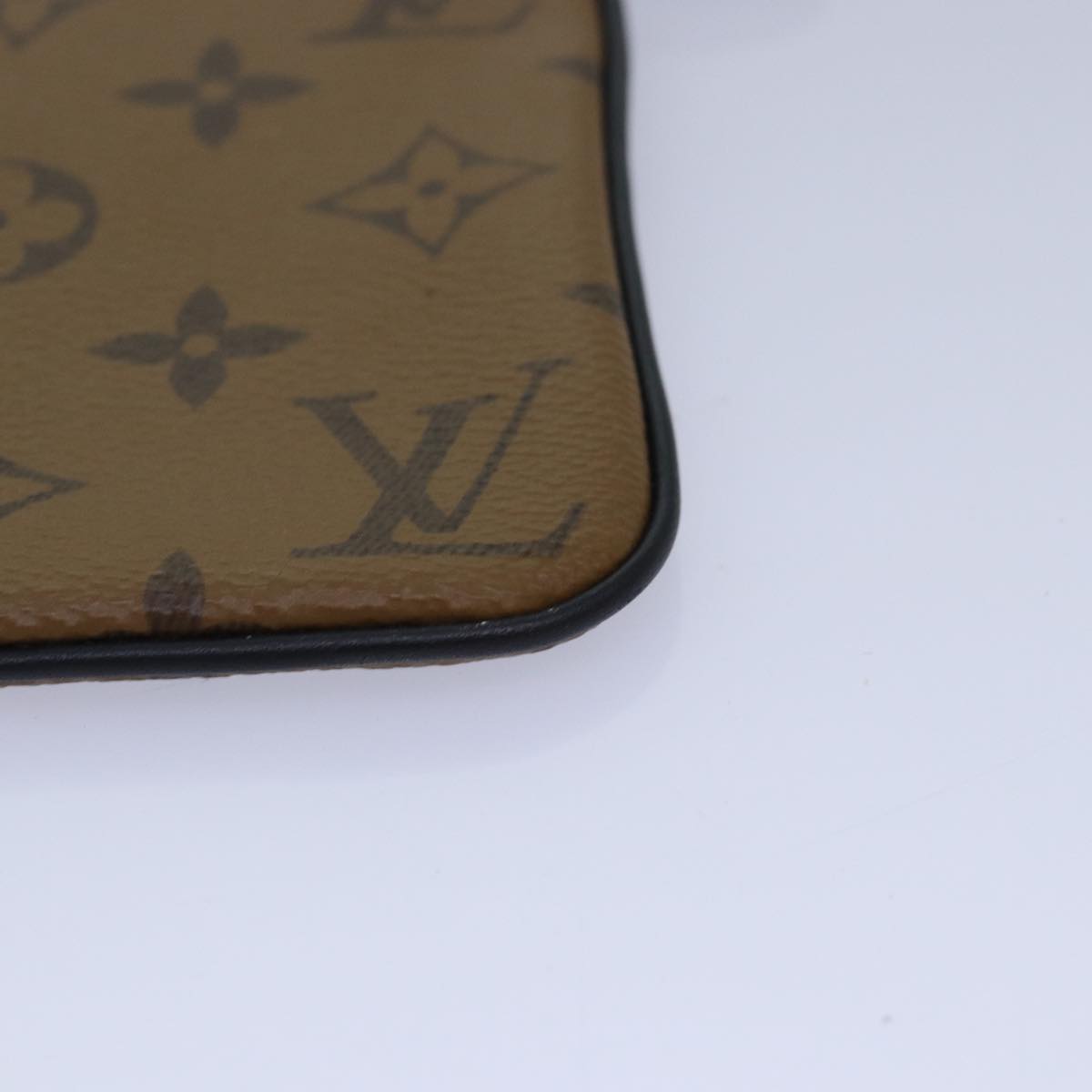 LOUIS VUITTON Monogram Reverse Pochette Trio Coin Purse M68756 LV Auth 80664