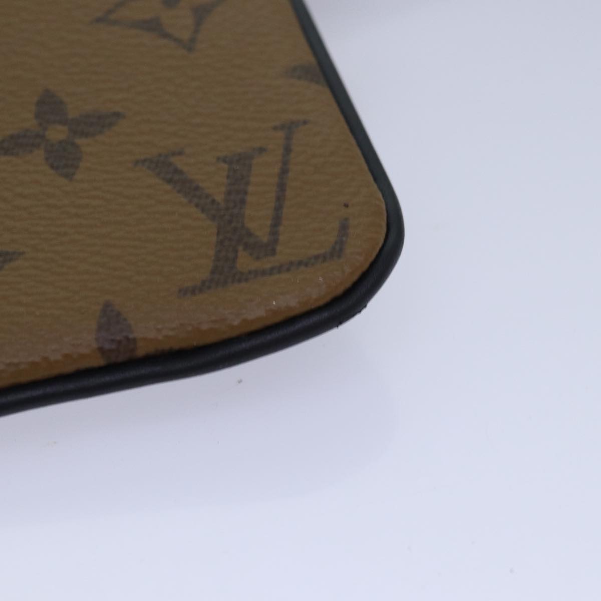 LOUIS VUITTON Monogram Reverse Pochette Trio Coin Purse M68756 LV Auth 80664