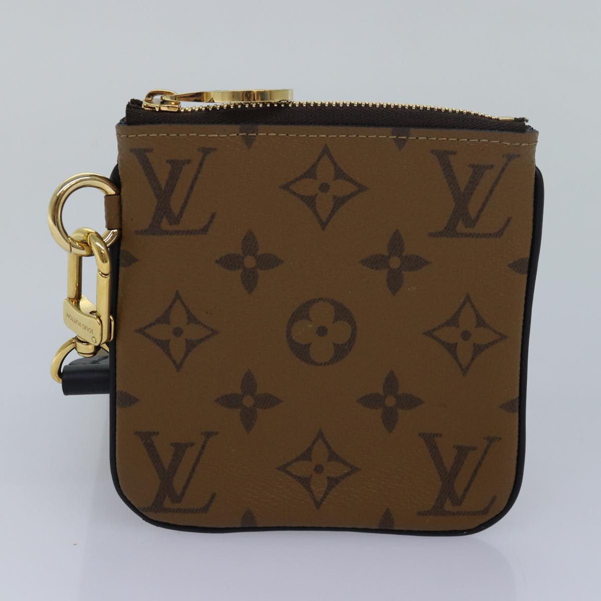 LOUIS VUITTON Monogram Reverse Pochette Trio Coin Purse M68756 LV Auth 80664