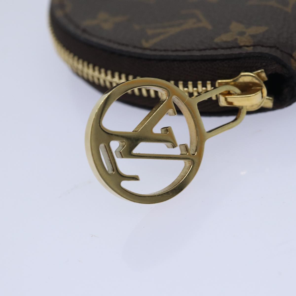 LOUIS VUITTON Monogram Reverse Pochette Trio Coin Purse M68756 LV Auth 80664