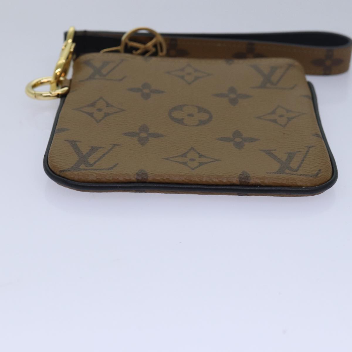 LOUIS VUITTON Monogram Reverse Pochette Trio Coin Purse M68756 LV Auth 80664