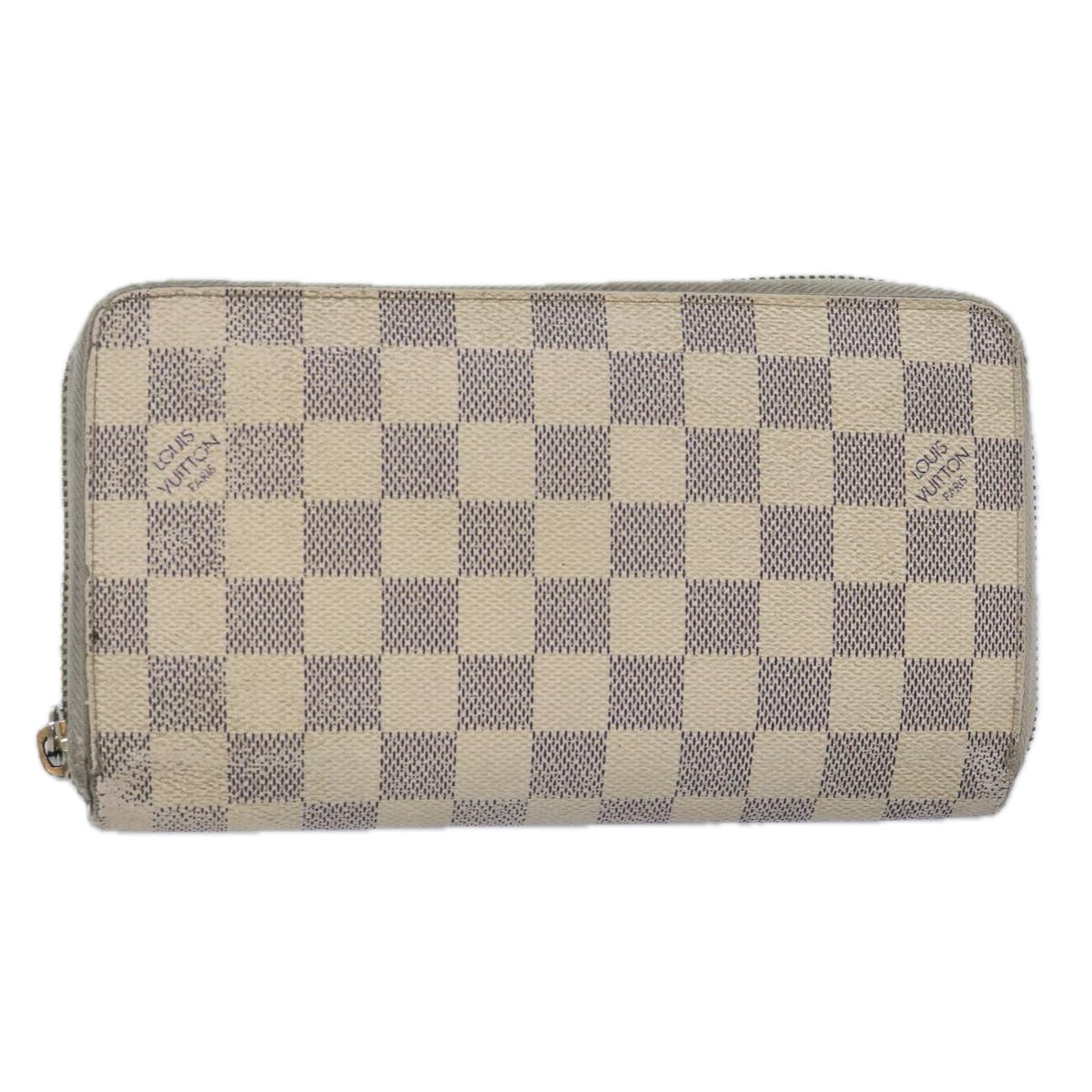 LOUIS VUITTON Damier Azur Zippy Organizer Long Wallet N60012 LV Auth 80668