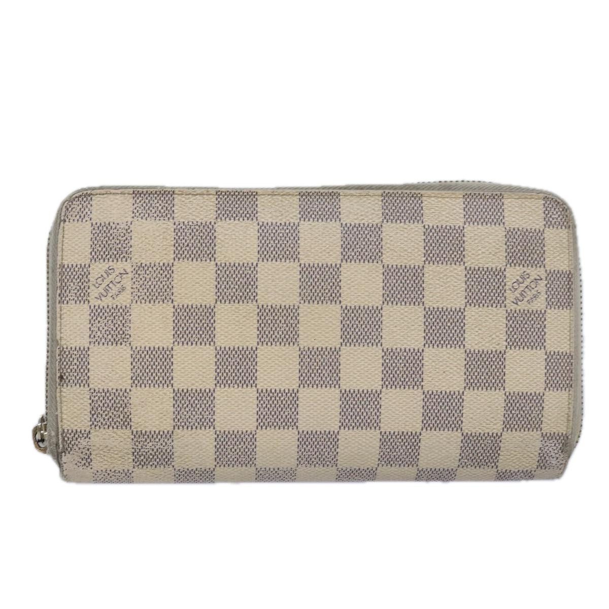 LOUIS VUITTON Damier Azur Zippy Organizer Long Wallet N60012 LV Auth 80668