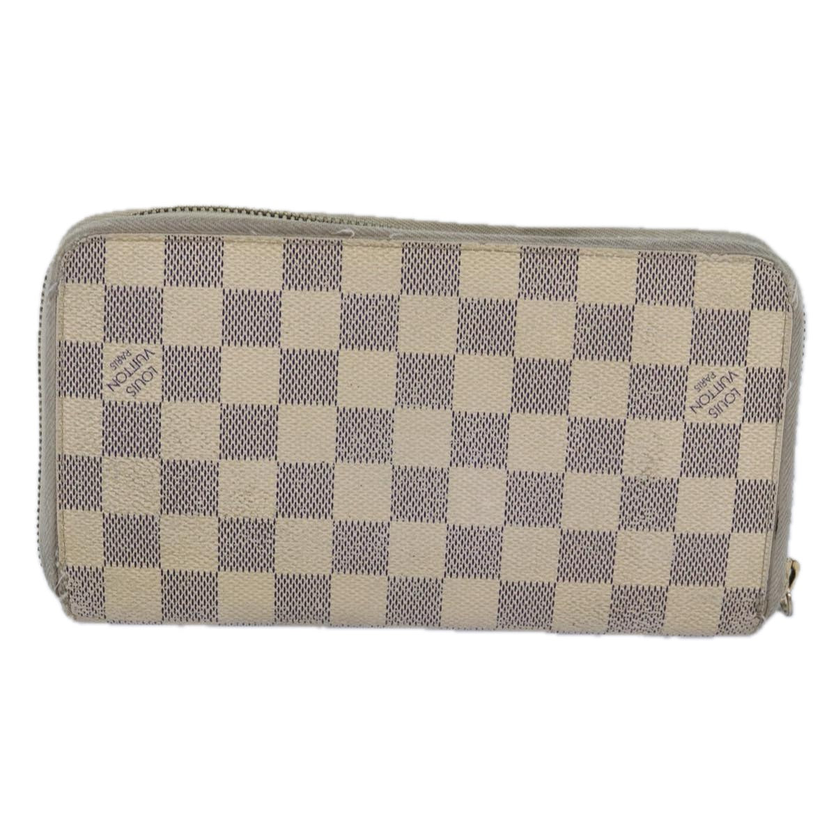 LOUIS VUITTON Damier Azur Zippy Organizer Long Wallet N60012 LV Auth 80668