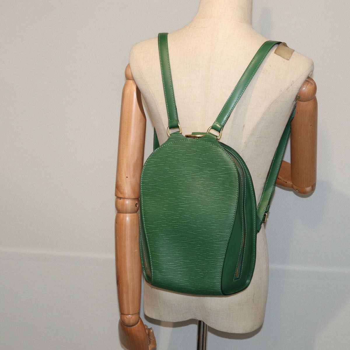 LOUIS VUITTON Epi Mabillon Backpack Green M52234 LV Auth 80707