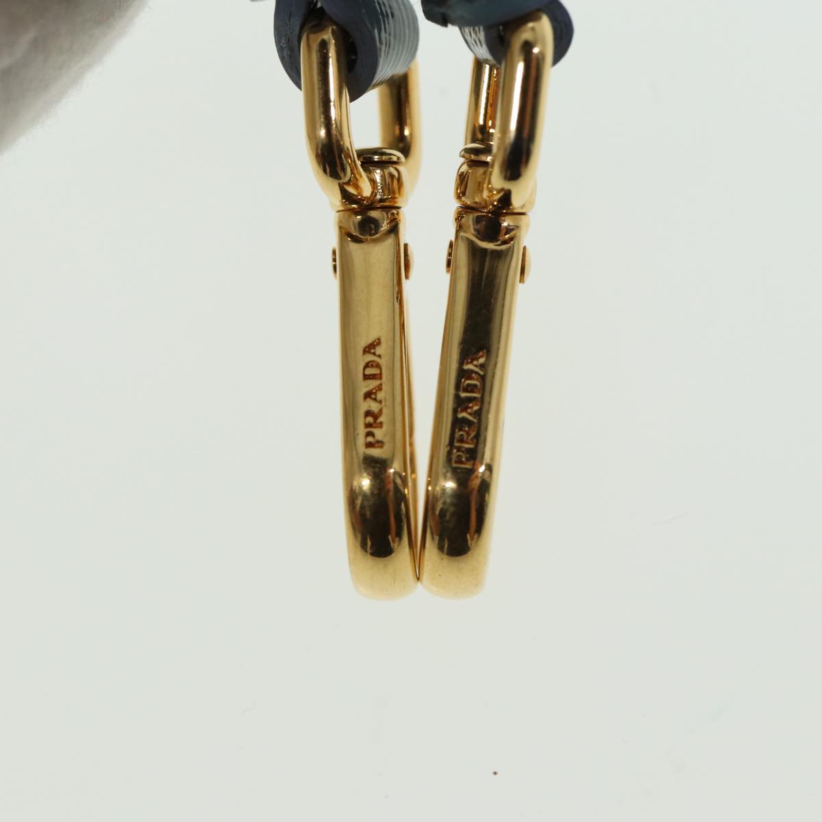 PRADA Hand Bag Safiano leather 2way Blue Auth 80864