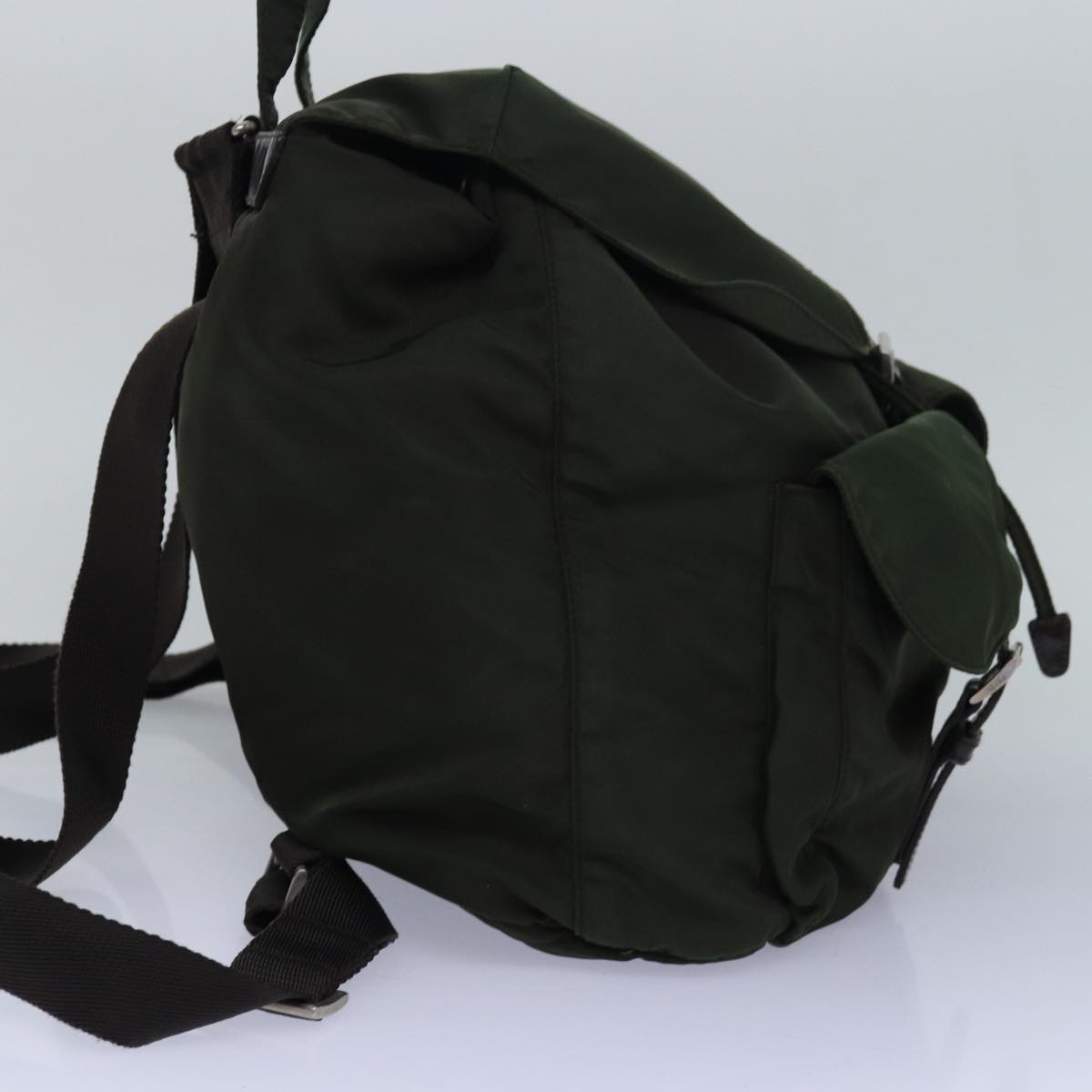 PRADA Backpack Nylon Khaki Auth 80870