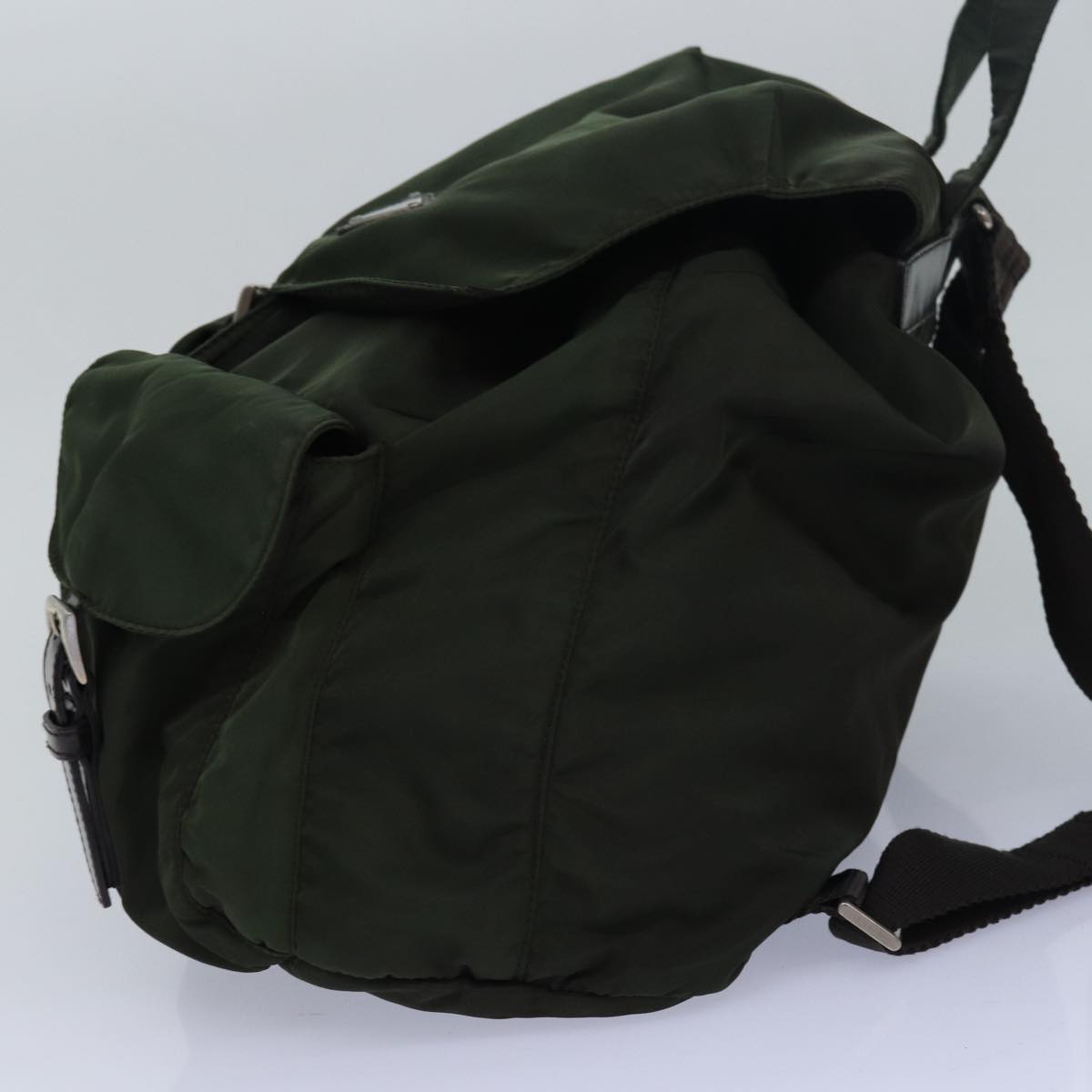 PRADA Backpack Nylon Khaki Auth 80870