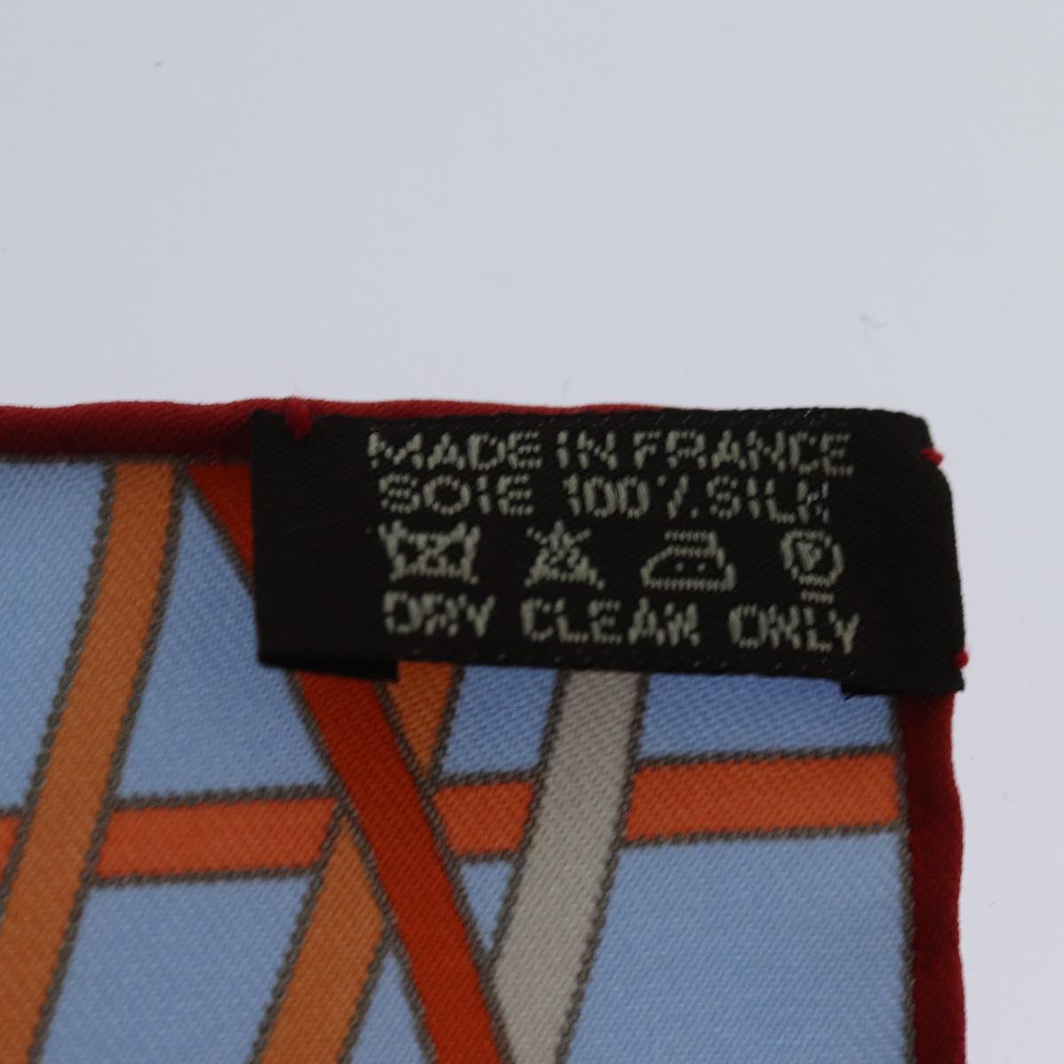 HERMES Carre 90 Scarf L'art du temari Silk Red Light Blue Auth 80911