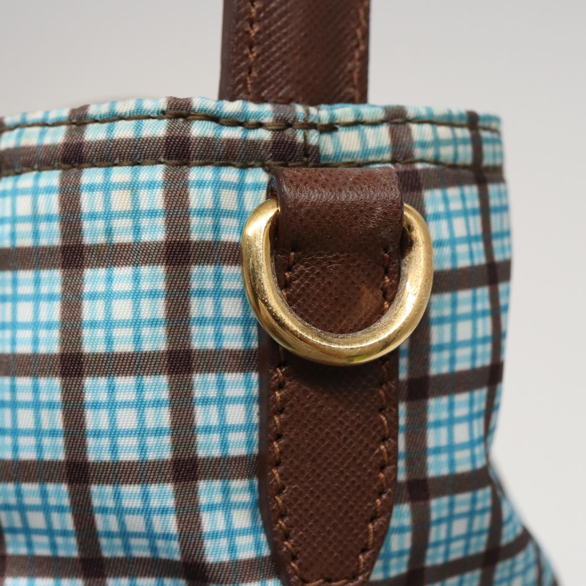 PRADA Hand Bag Nylon 2way Light Blue B2600G Auth 80981V