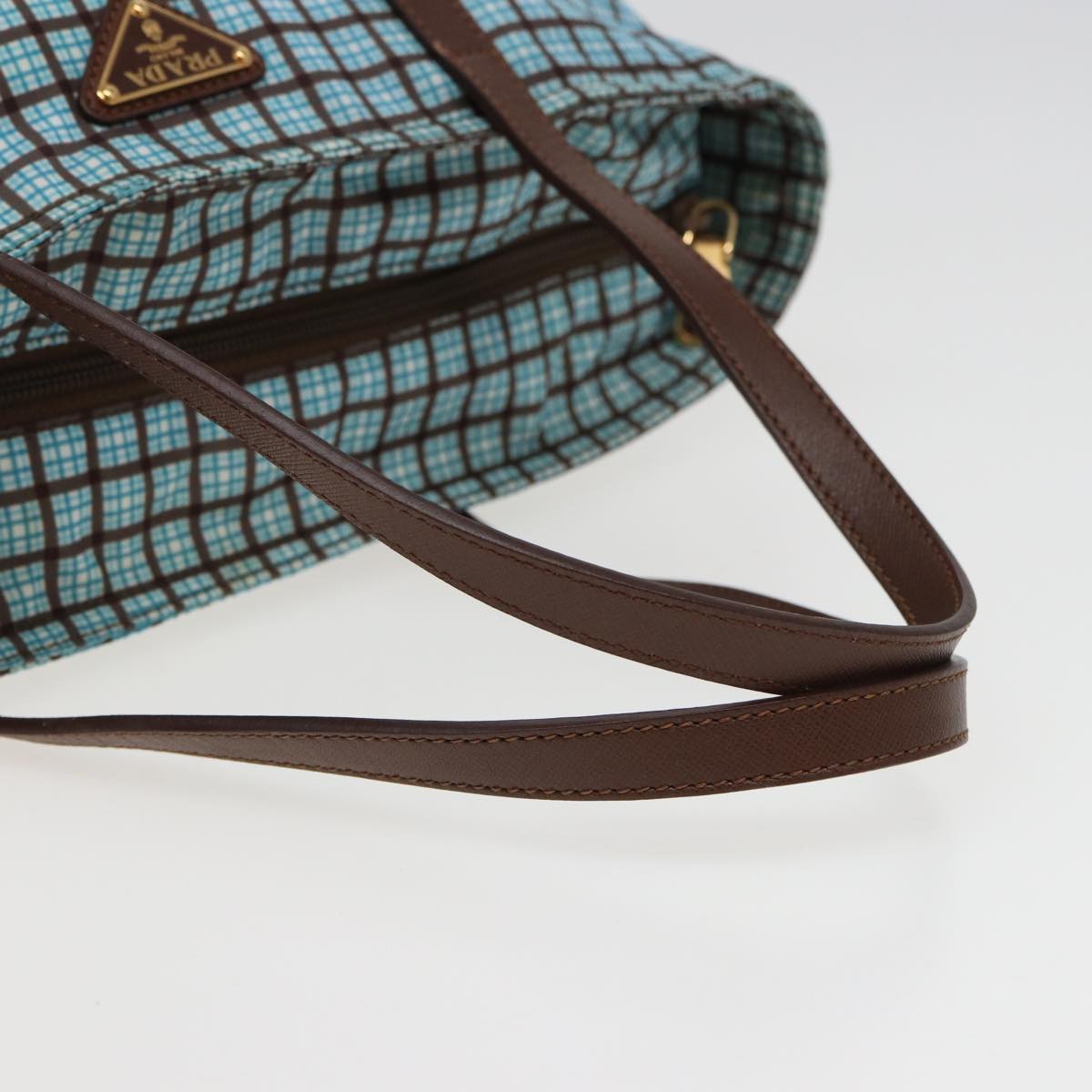 PRADA Hand Bag Nylon 2way Light Blue B2600G Auth 80981V