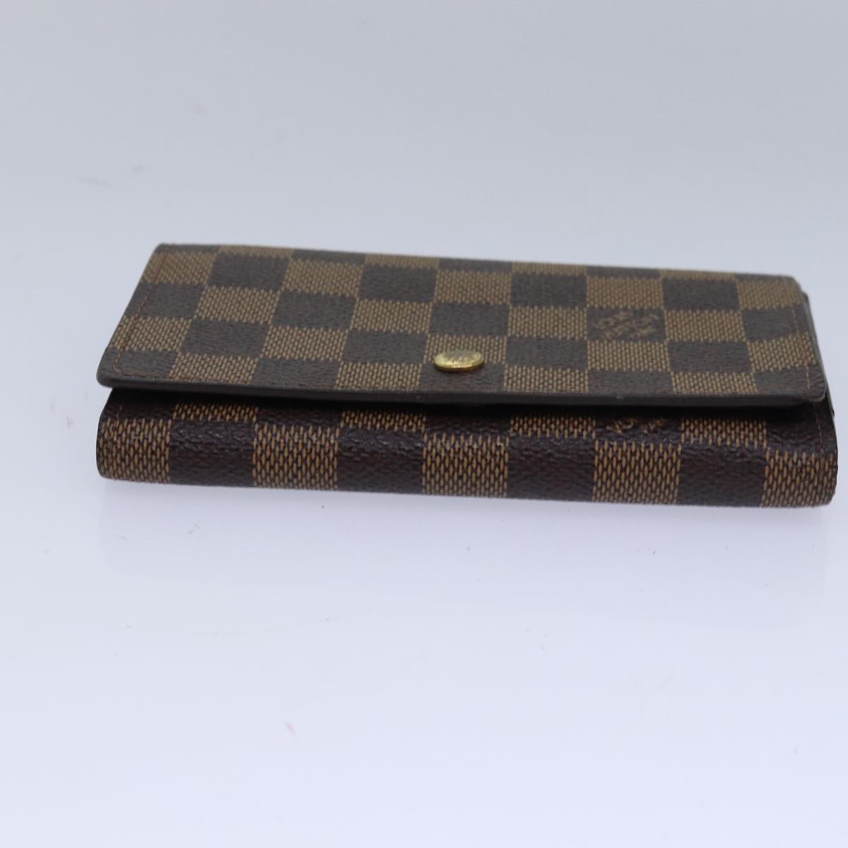 LOUIS VUITTON Damier Ebene Portefeuille Tresor Bifold Wallet N61736 Auth 81019