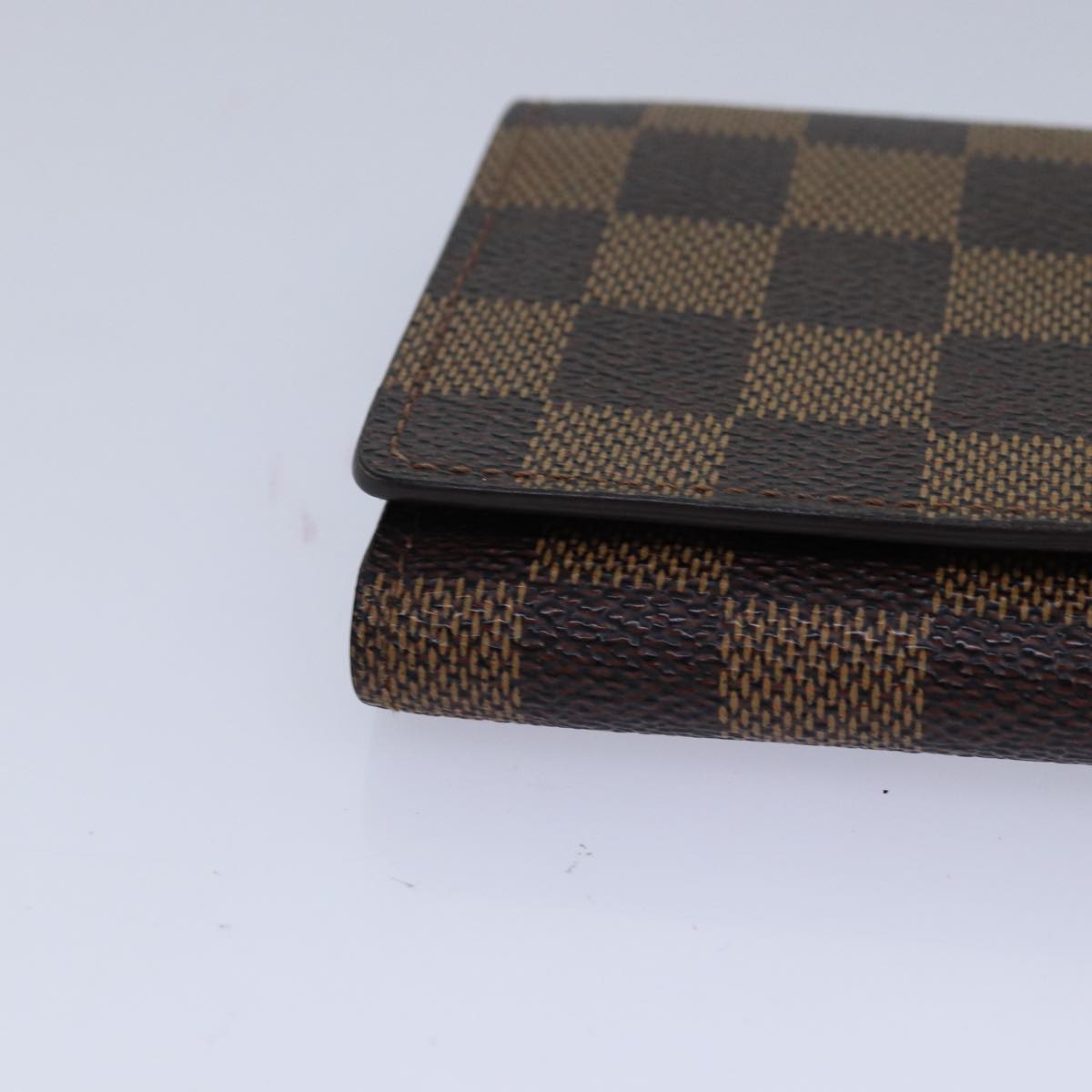 LOUIS VUITTON Damier Ebene Portefeuille Tresor Bifold Wallet N61736 Auth 81019