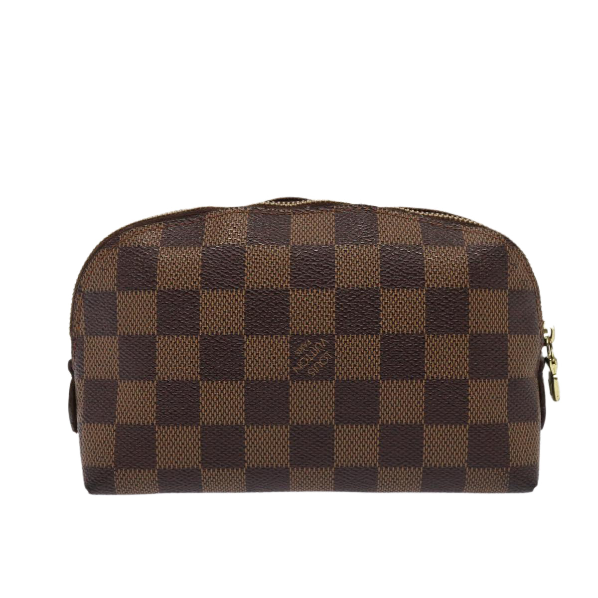 LOUIS VUITTON Damier Ebene Pochette Cosmetic PM Pouch N47516 LV Auth 81069