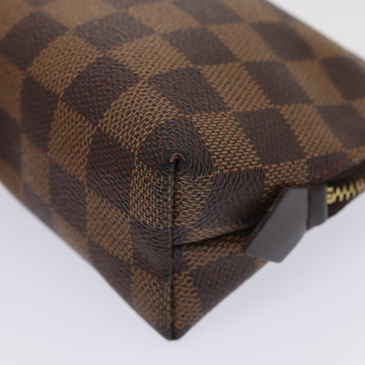 LOUIS VUITTON Damier Ebene Pochette Cosmetic PM Pouch N47516 LV Auth 81069