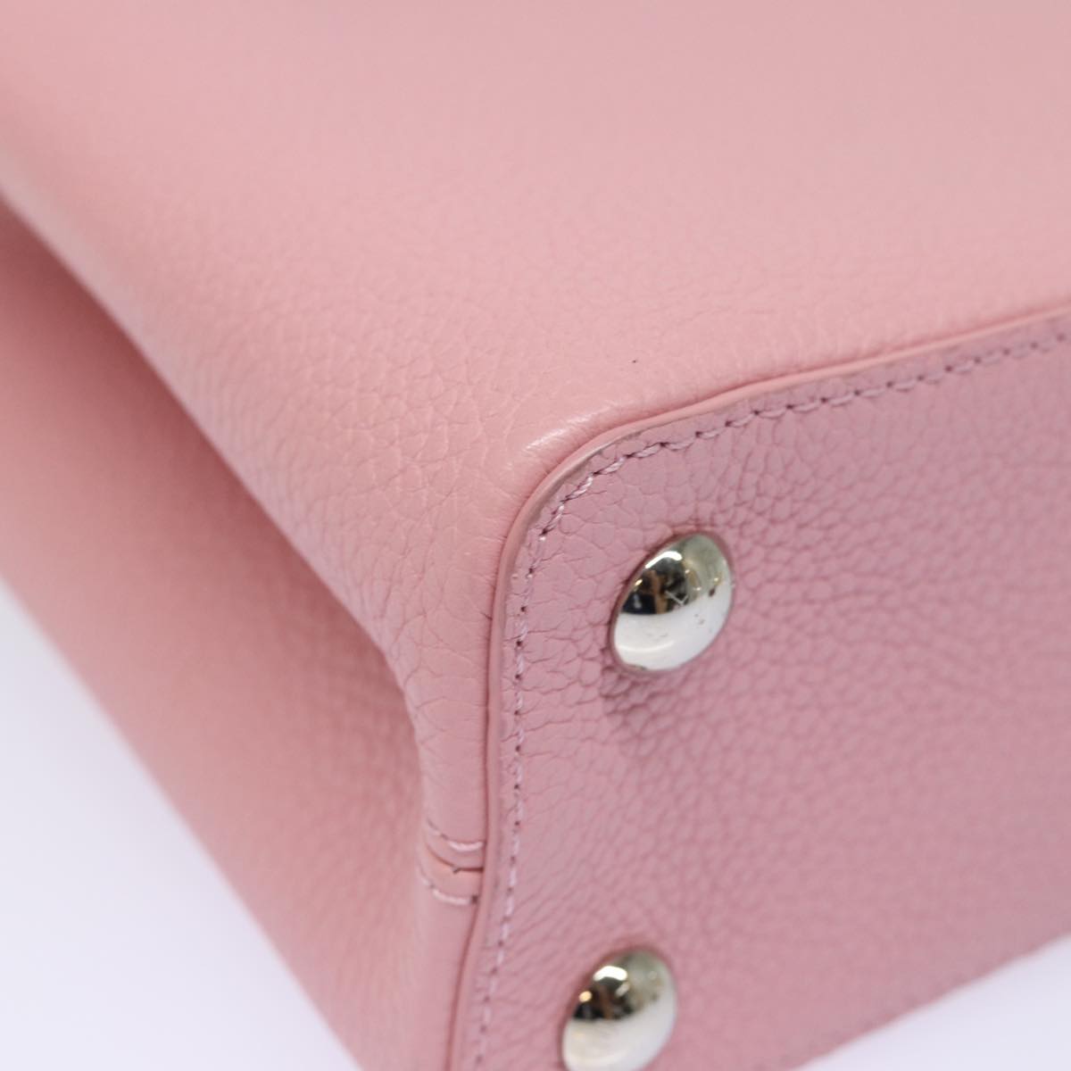 LOUIS VUITTON Capusine BB Hand Bag Taurillon Leather 2way Red Pink Auth 81113SAM