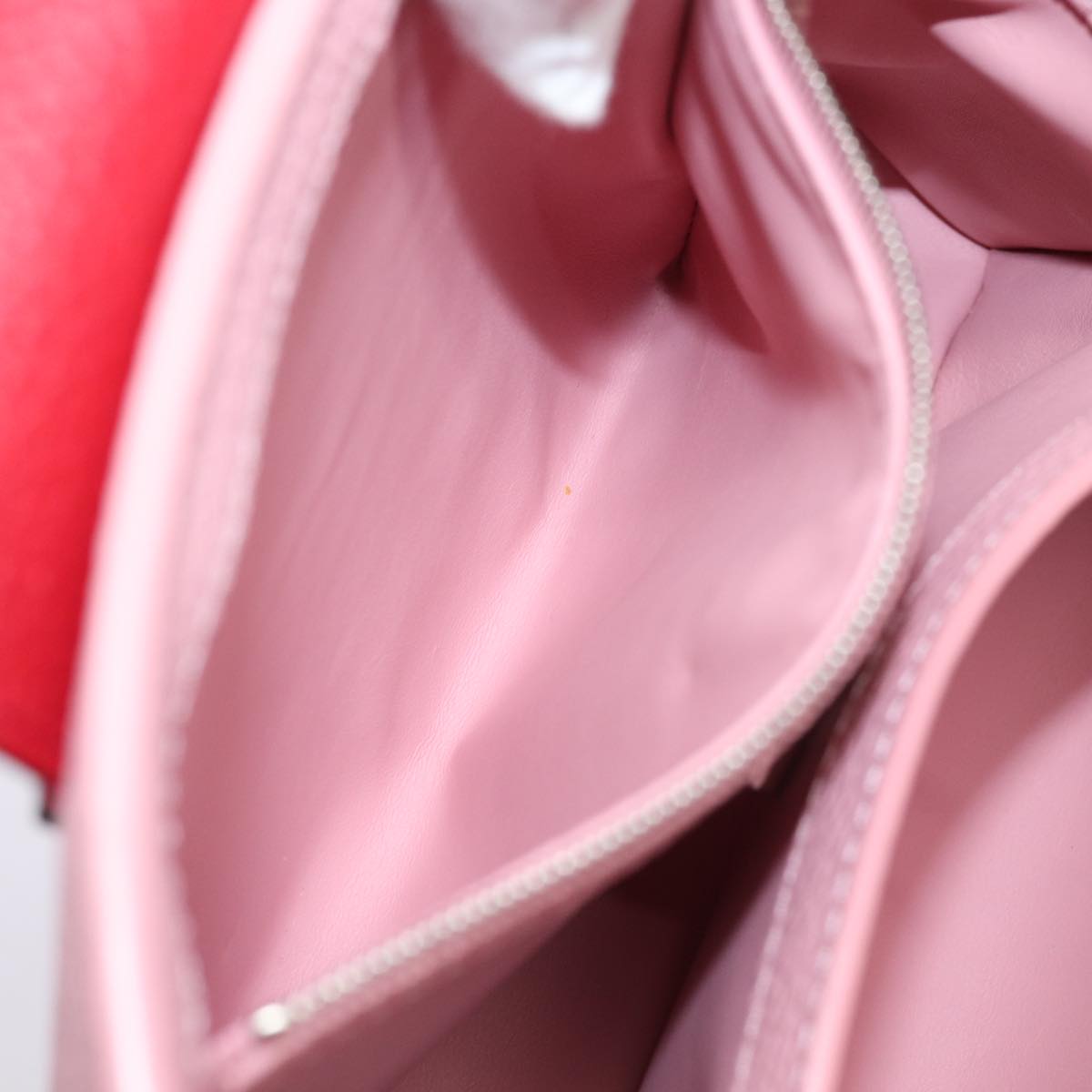 LOUIS VUITTON Capusine BB Hand Bag Taurillon Leather 2way Red Pink Auth 81113SAM