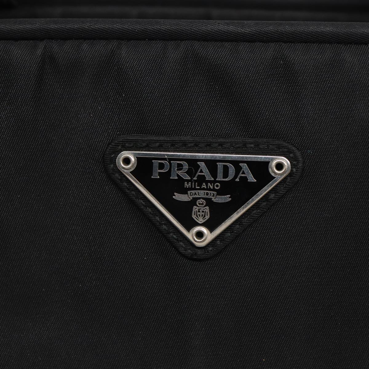 PRADA Tote Bag Nylon Black Auth 81168
