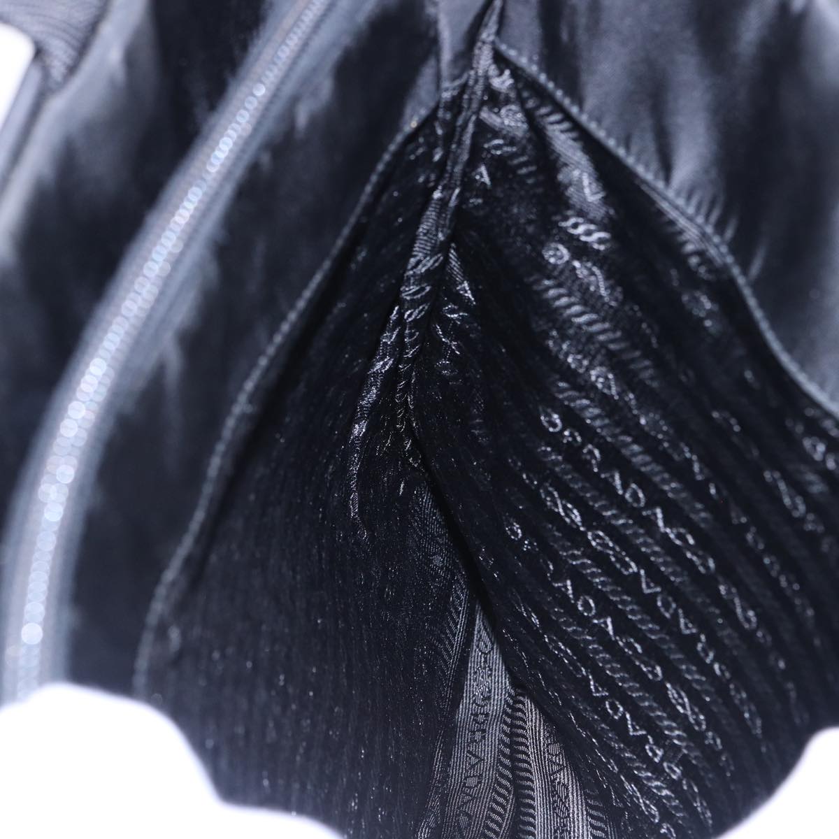 PRADA Tote Bag Nylon Black Auth 81168