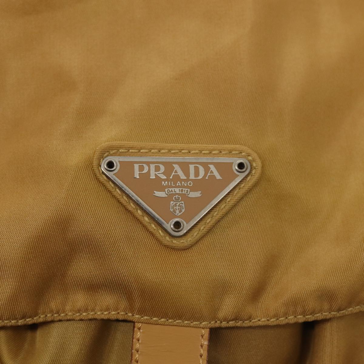 PRADA Backpack Nylon Yellow Auth 81170