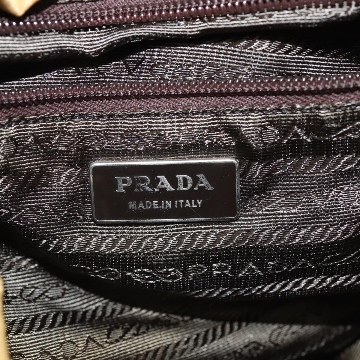 PRADA Backpack Nylon Yellow Auth 81170