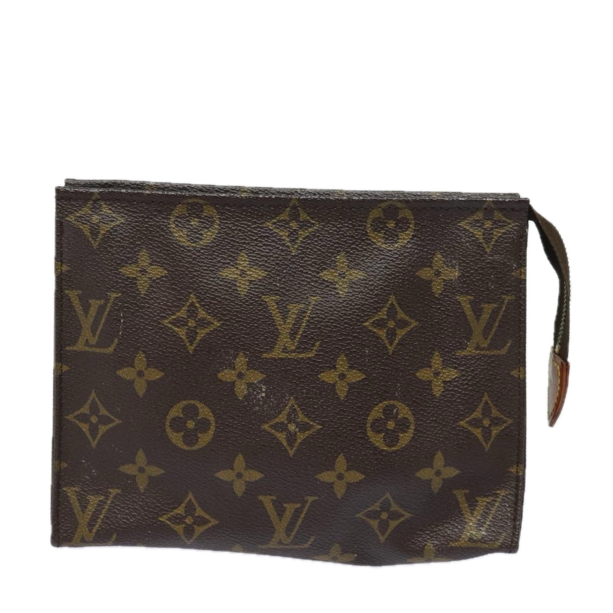 LOUIS VUITTON Monogram Poche Toilette 19 Pouch M47544 LV Auth 81211