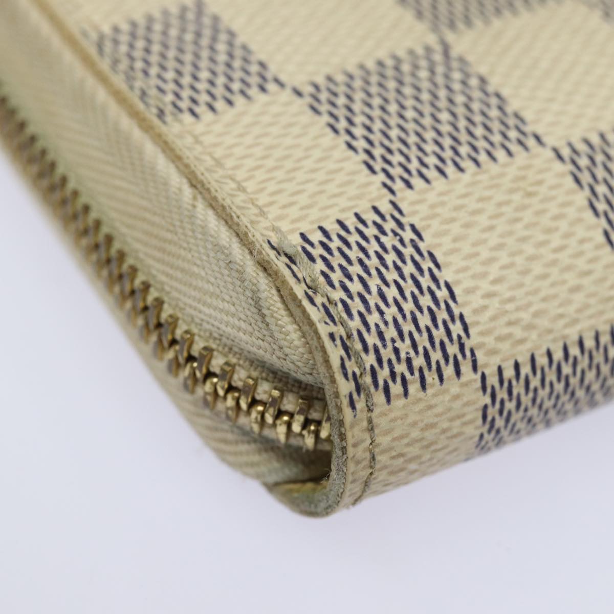 LOUIS VUITTON Damier Azur Zippy Organizer Long Wallet N60012 LV Auth 81220