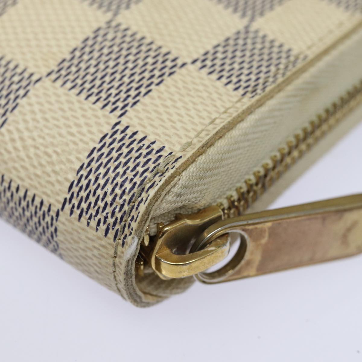 LOUIS VUITTON Damier Azur Zippy Organizer Long Wallet N60012 LV Auth 81220